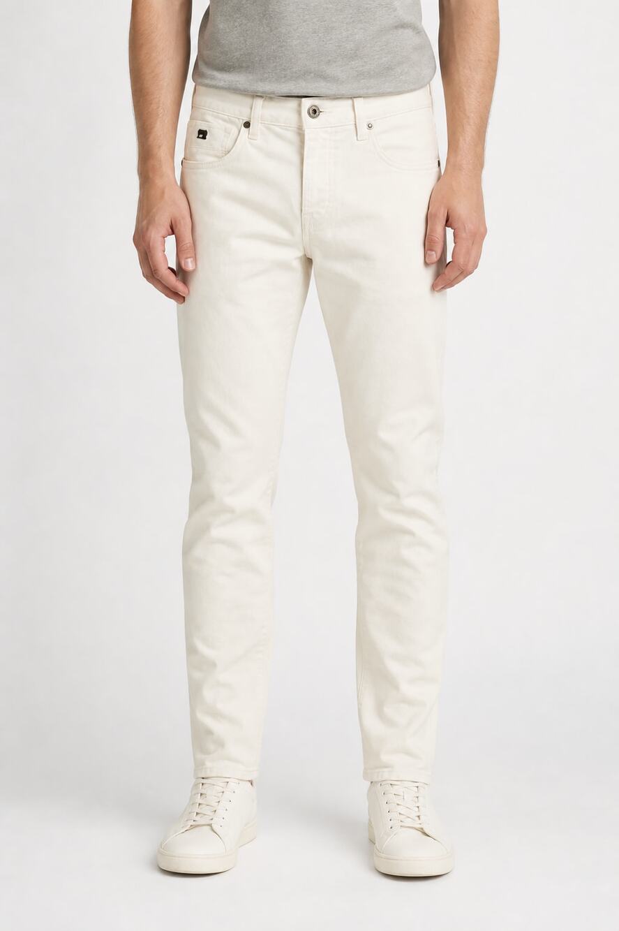 Scotch & Soda Men's Ralston Regular Straight Leg White/Ivory Jeans 30x32 Stretch